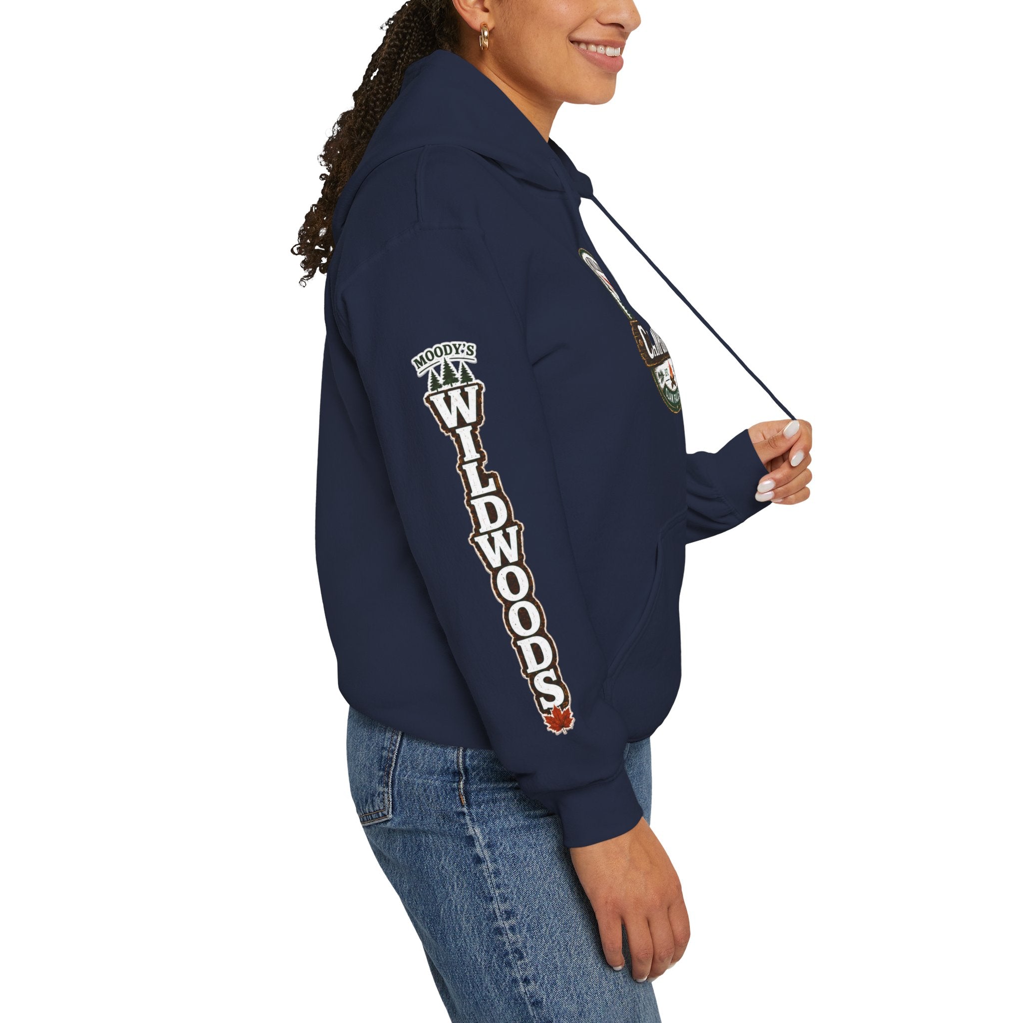 Campground Hoodie — Moody’s Wildwoods Retro Camping Logo Sweatshirt