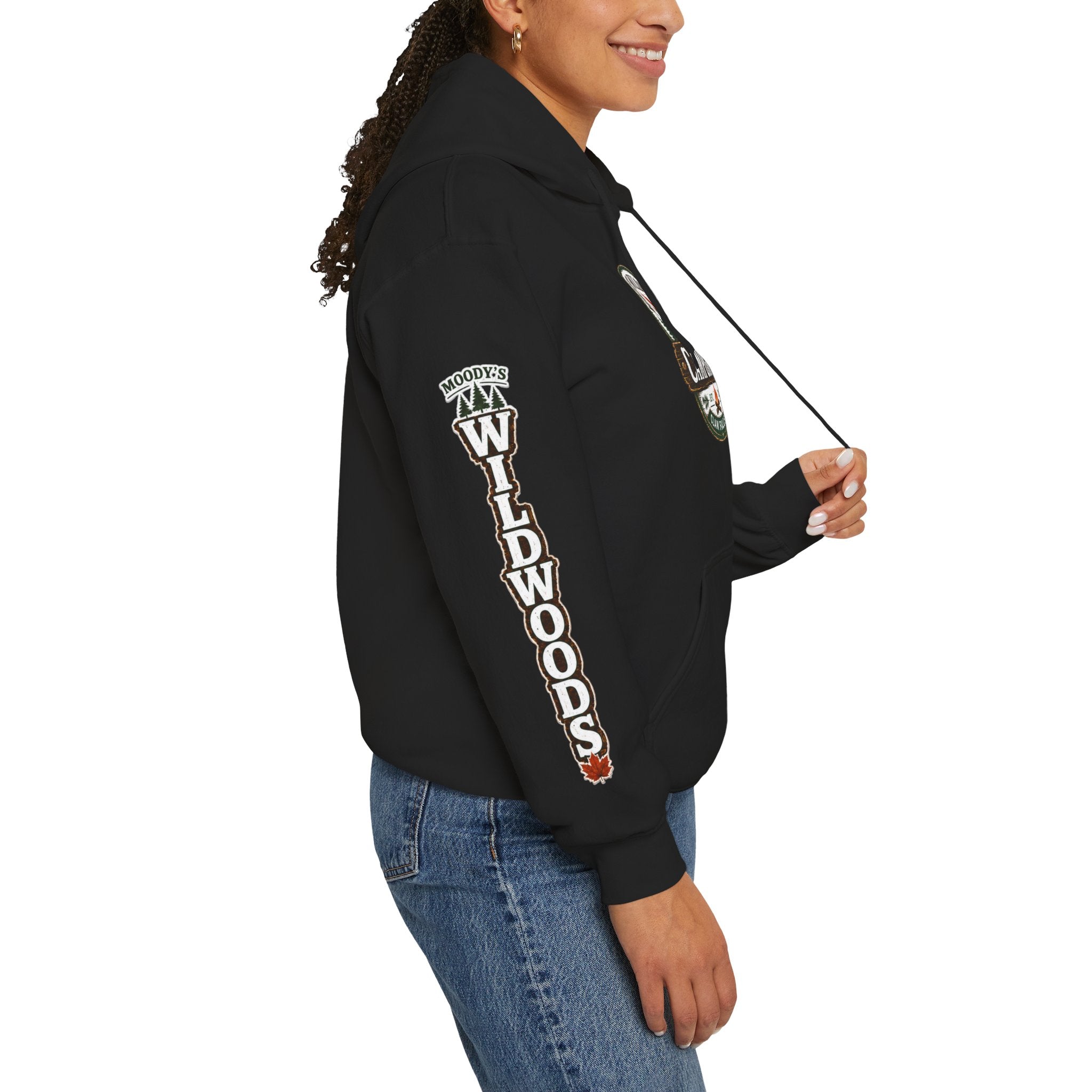 Campground Hoodie — Moody’s Wildwoods Retro Camping Logo Sweatshirt