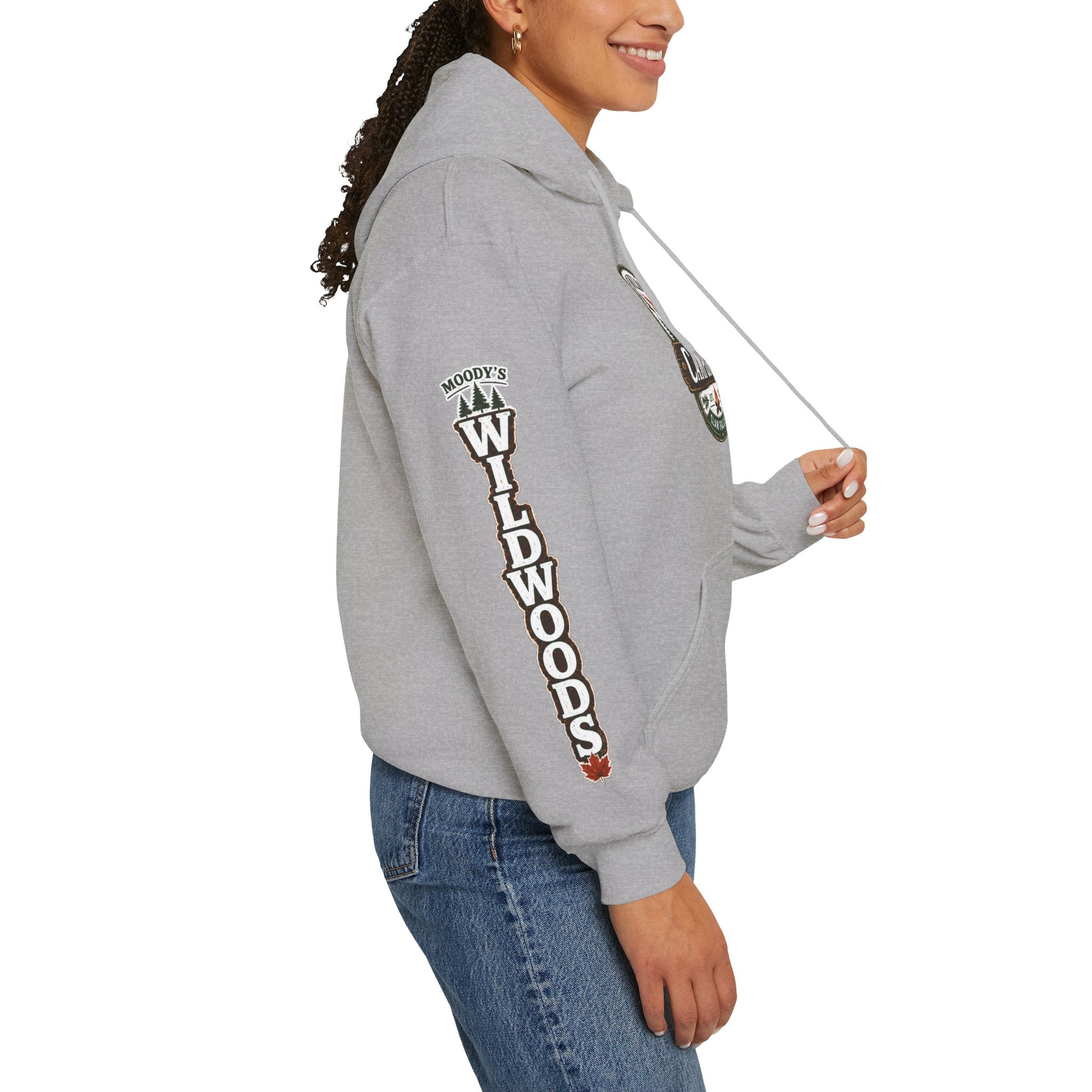 Campground Hoodie — Moody’s Wildwoods Retro Camping Logo Sweatshirt