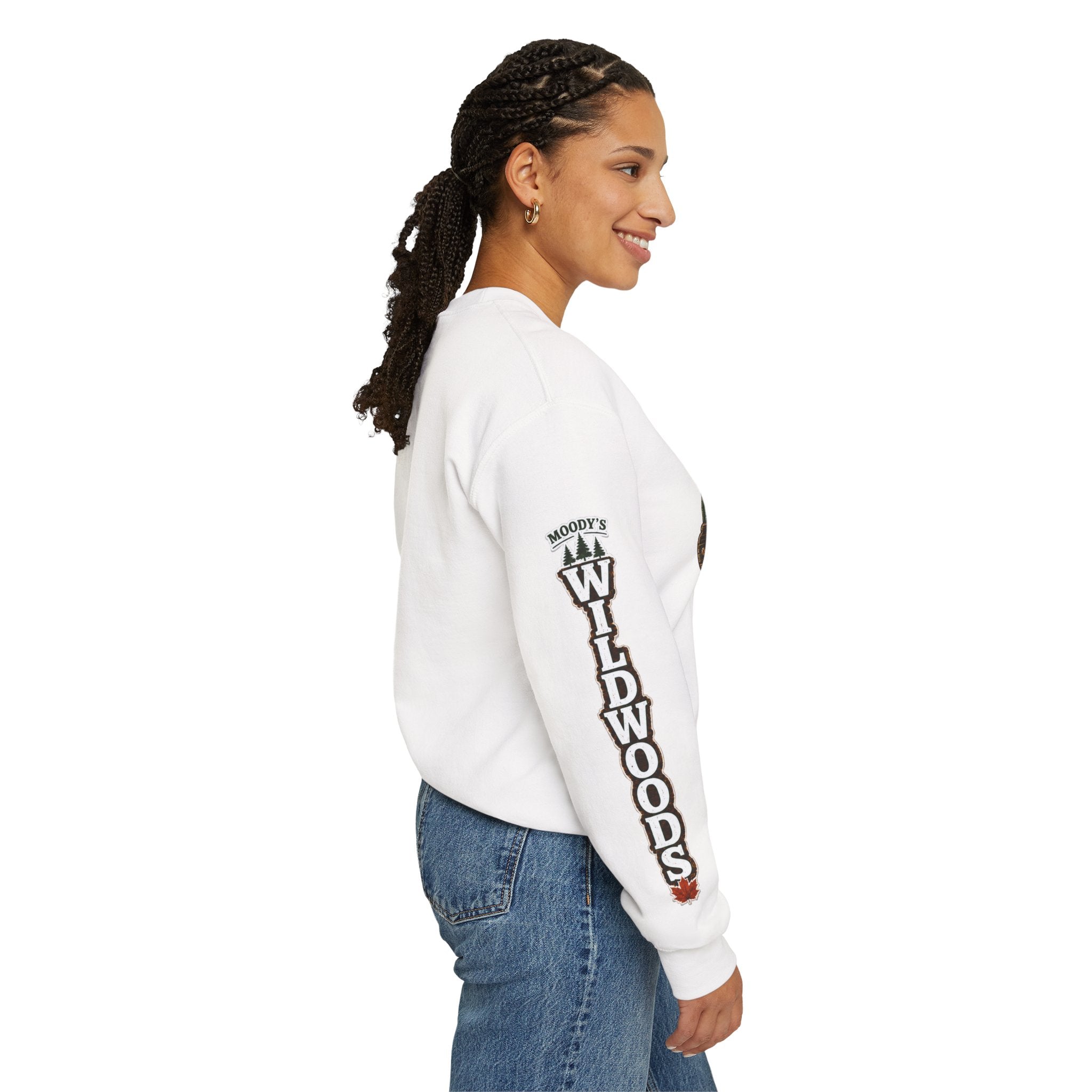Crewneck Sweatshirt — Moody's Wildwoods Campground Graphic (Autumn Leaves)