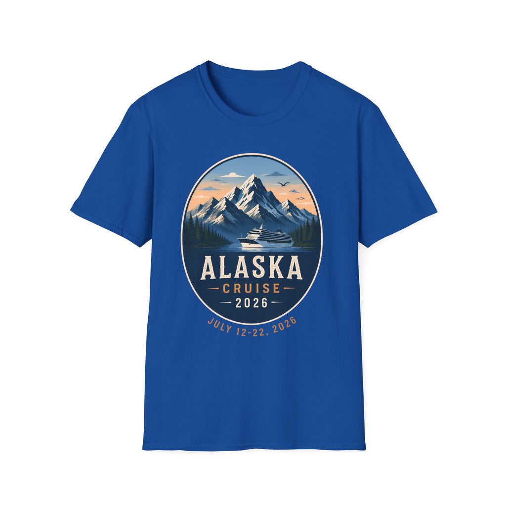 Alaska Cruise T-Shirt — Scenic Mountain & Ship Souvenir Tee (2026)