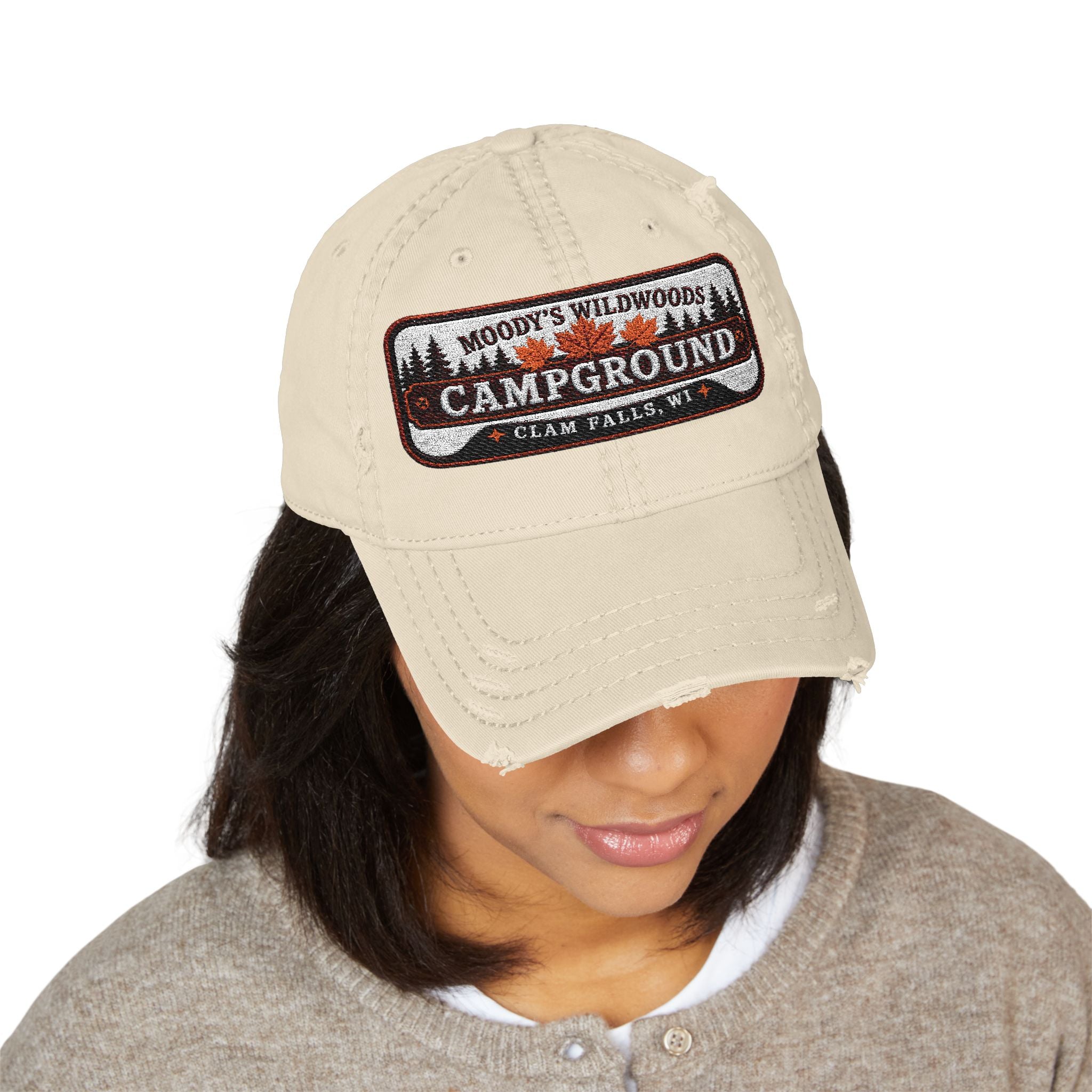 Moody Wildwoods Distressed Dad Hat (Embroidery)