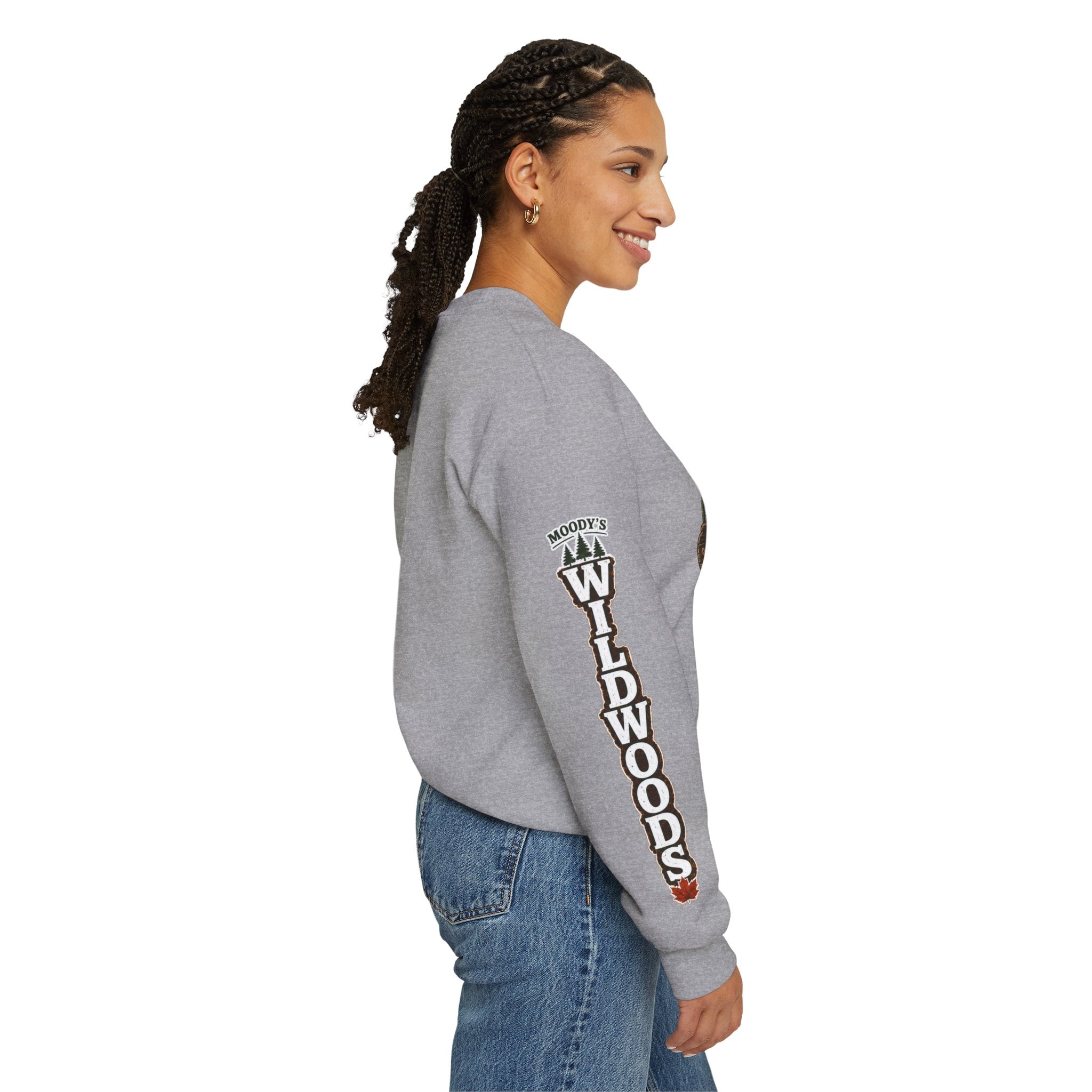 Crewneck Sweatshirt — Moody's Wildwoods Campground Graphic (Autumn Leaves)