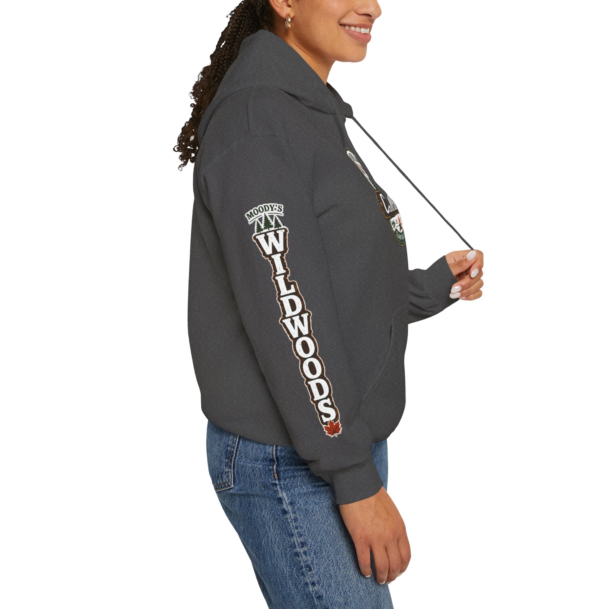 Campground Hoodie — Moody’s Wildwoods Retro Camping Logo Sweatshirt
