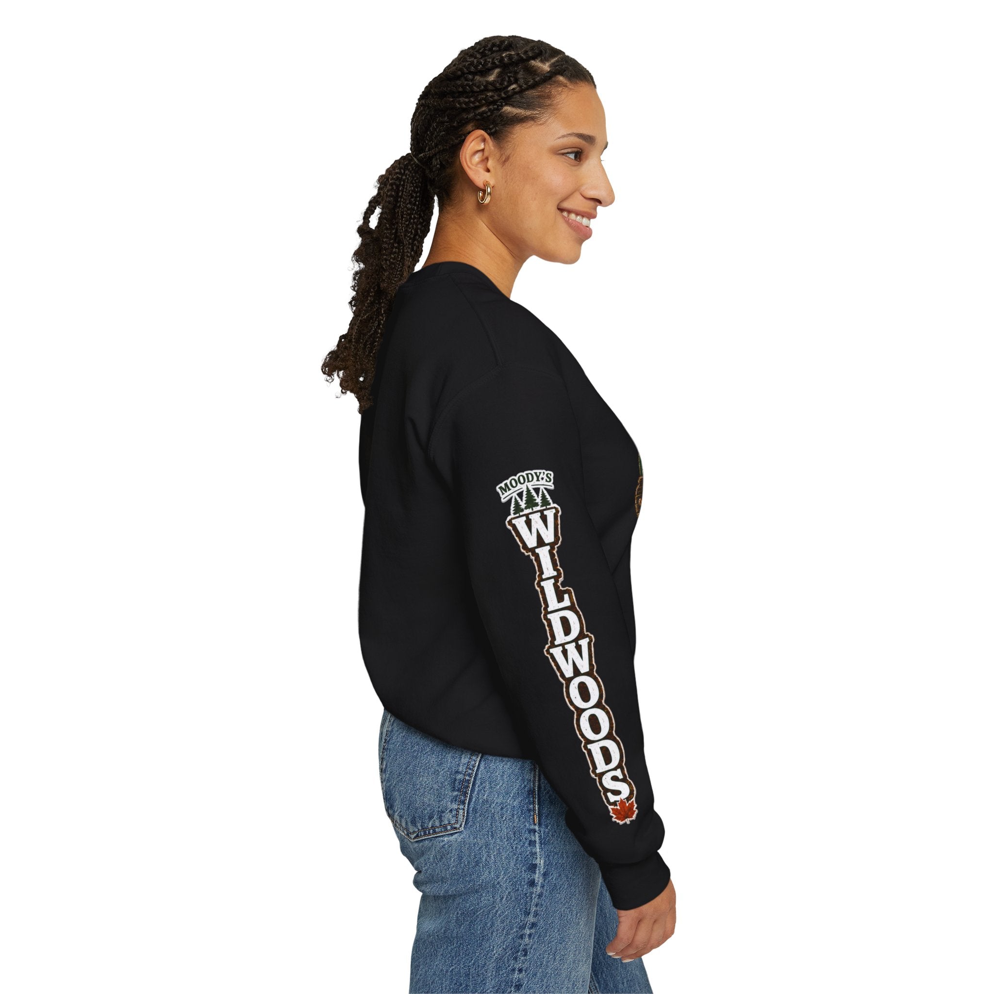 Crewneck Sweatshirt — Moody's Wildwoods Campground Graphic (Autumn Leaves)