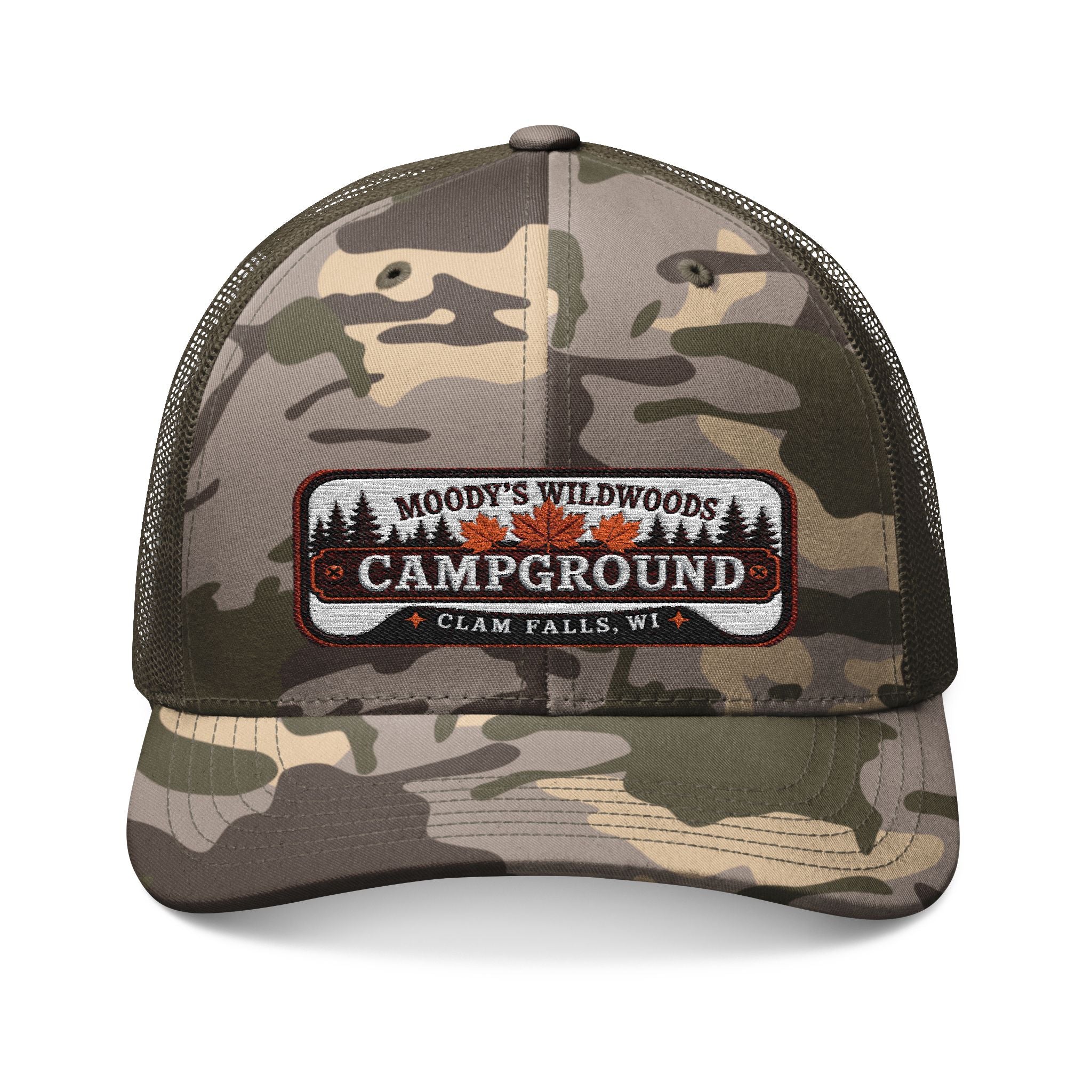 Moody's Wildwoods Camouflage Trucker Hat (Embroidery)
