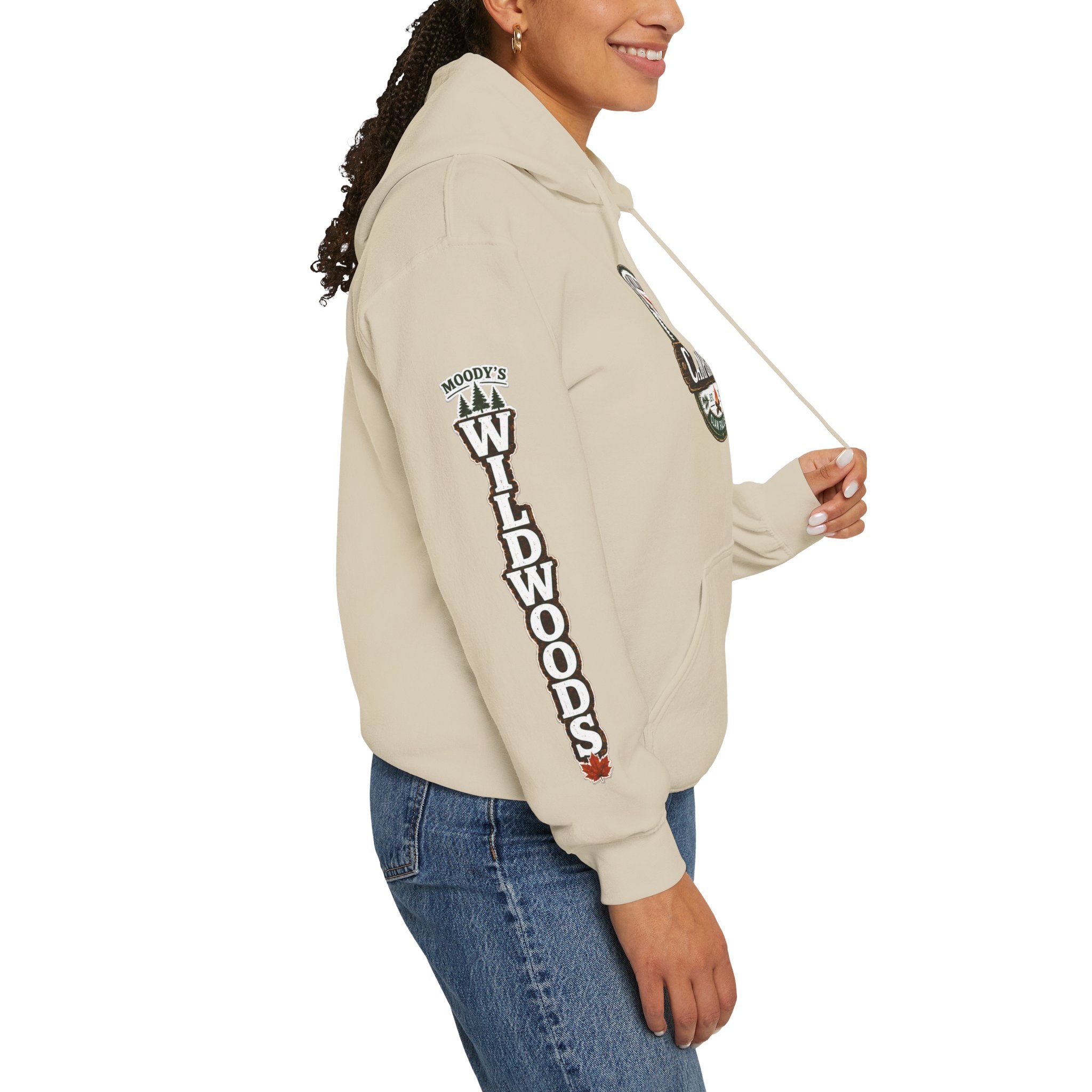Campground Hoodie — Moody’s Wildwoods Retro Camping Logo Sweatshirt