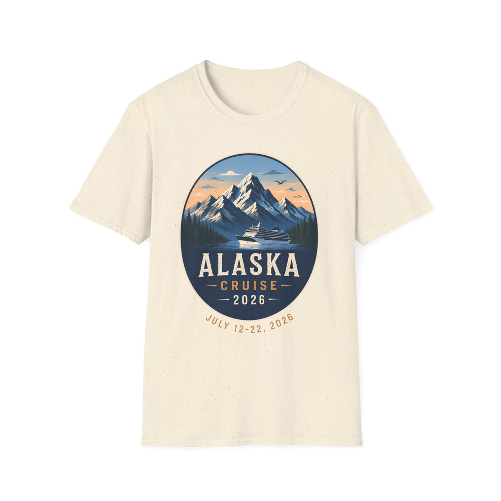 Alaska Cruise T-Shirt — Scenic Mountain & Ship Souvenir Tee (2026)