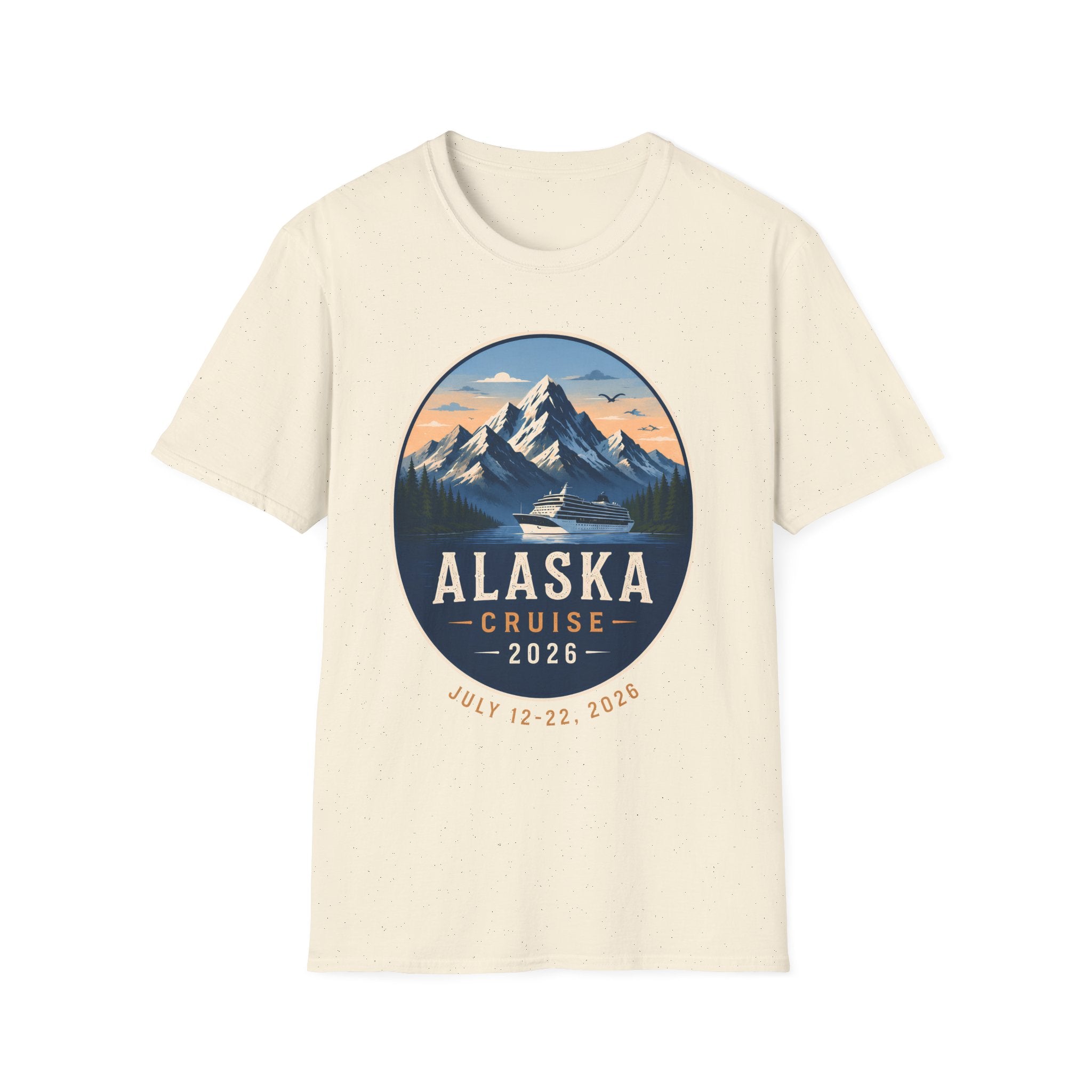 Alaska Cruise T-Shirt — Scenic Mountain & Ship Souvenir Tee (2026)