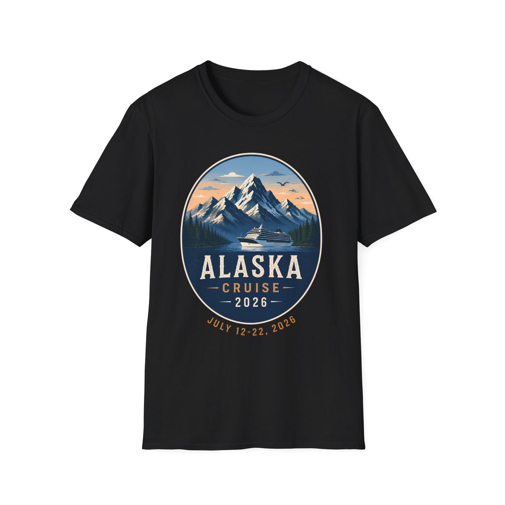 Alaska Cruise T-Shirt — Scenic Mountain & Ship Souvenir Tee (2026)