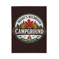 Campground Velveteen Plush Blanket — Moody's Wildwoods Campground Design (Clam Falls, WI)