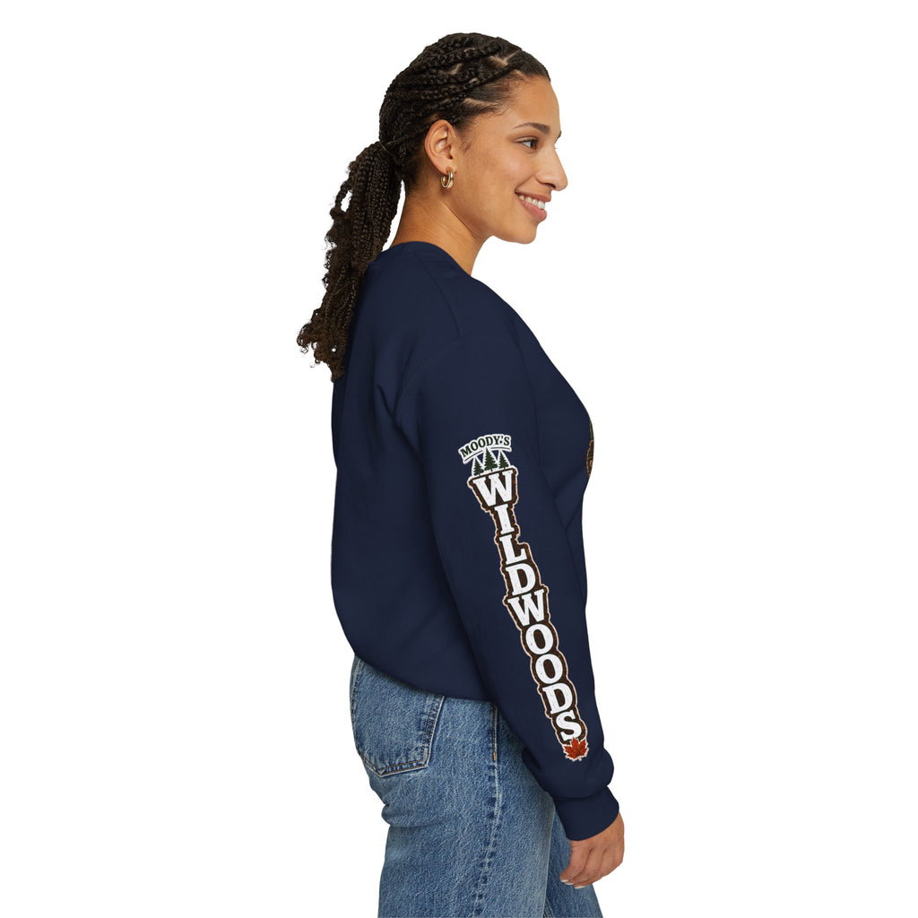 Crewneck Sweatshirt — Moody's Wildwoods Campground Graphic (Autumn Leaves)