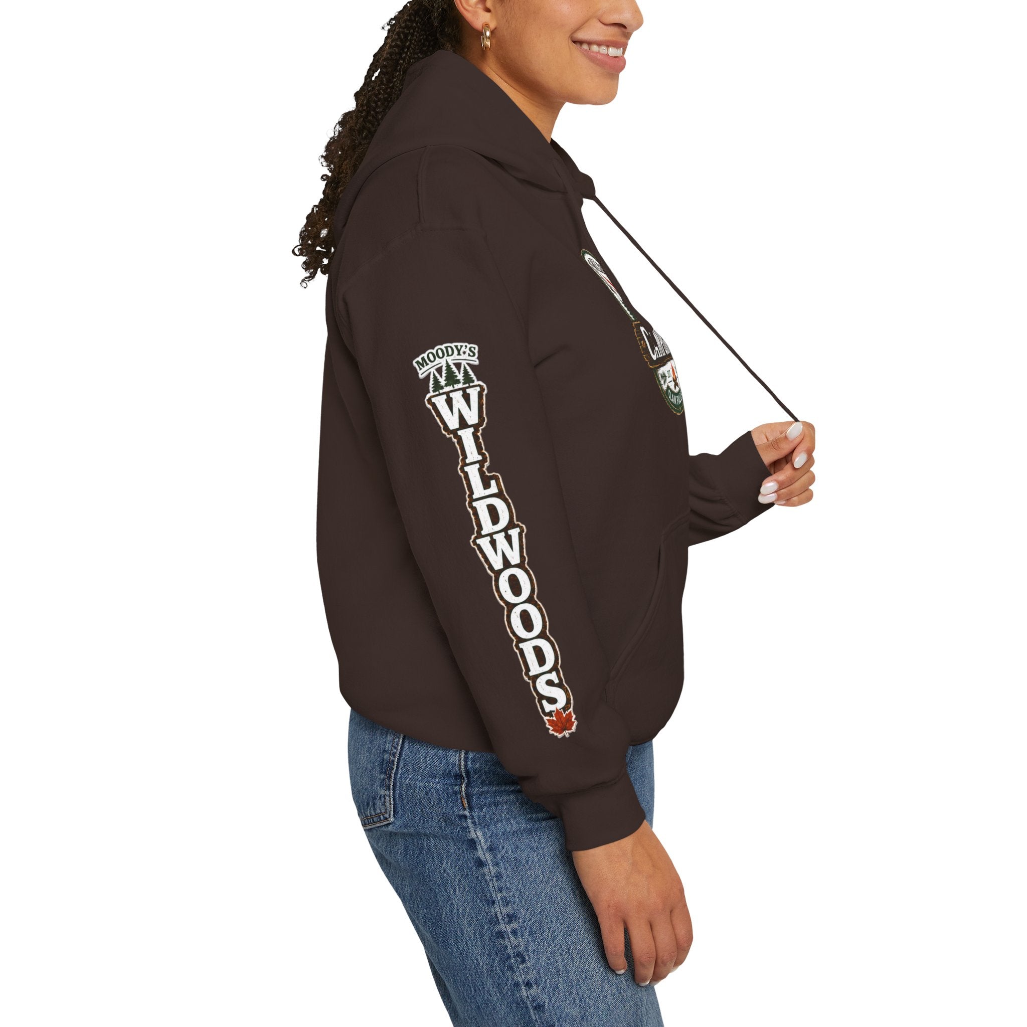 Campground Hoodie — Moody’s Wildwoods Retro Camping Logo Sweatshirt