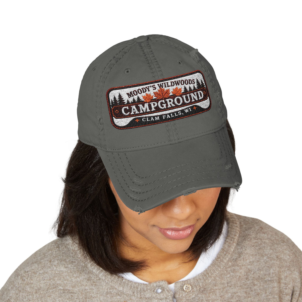 Moody Wildwoods Distressed Dad Hat (Embroidery)