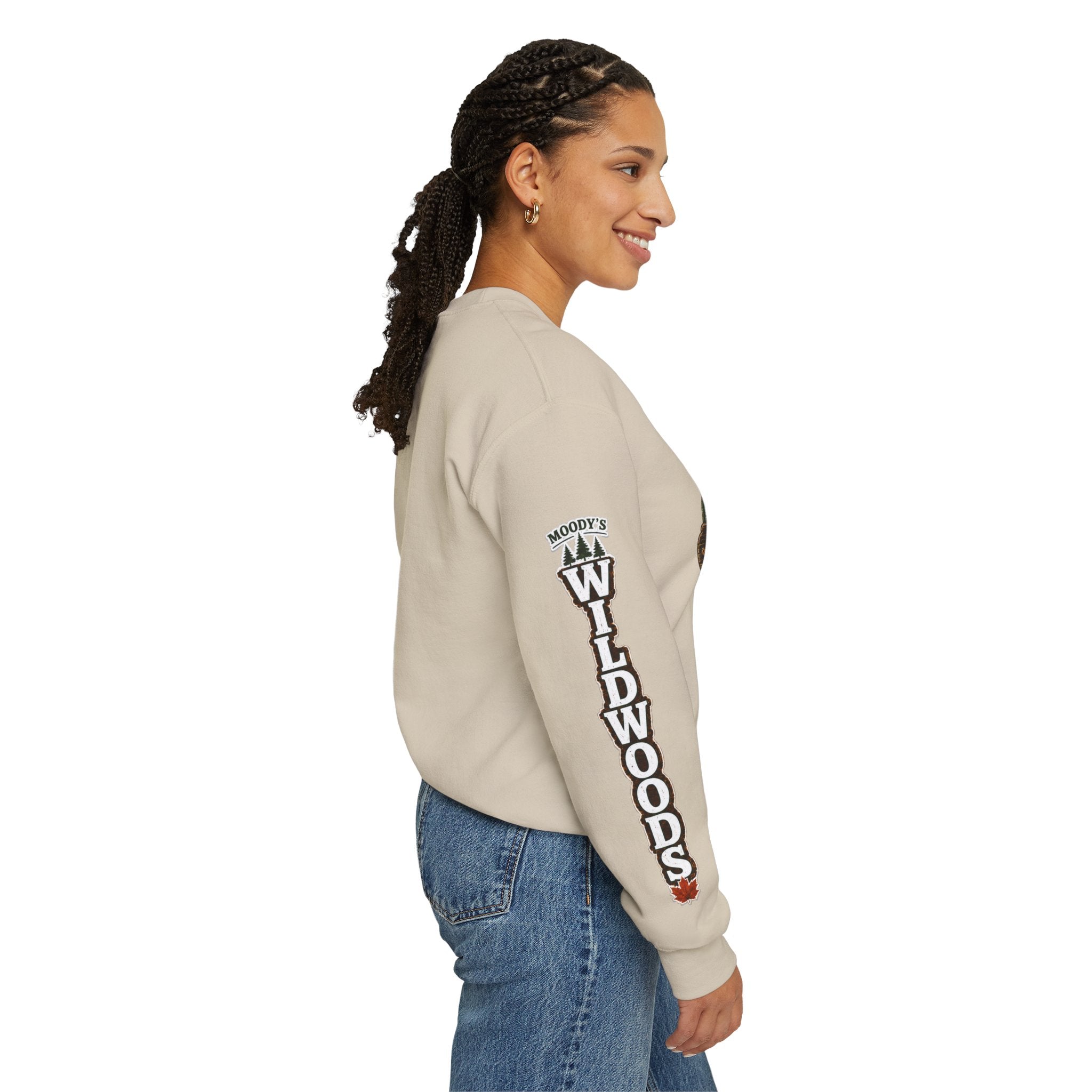 Crewneck Sweatshirt — Moody's Wildwoods Campground Graphic (Autumn Leaves)