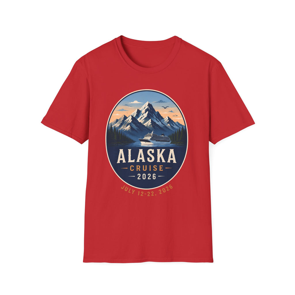 Alaska Cruise T-Shirt — Scenic Mountain & Ship Souvenir Tee (2026)