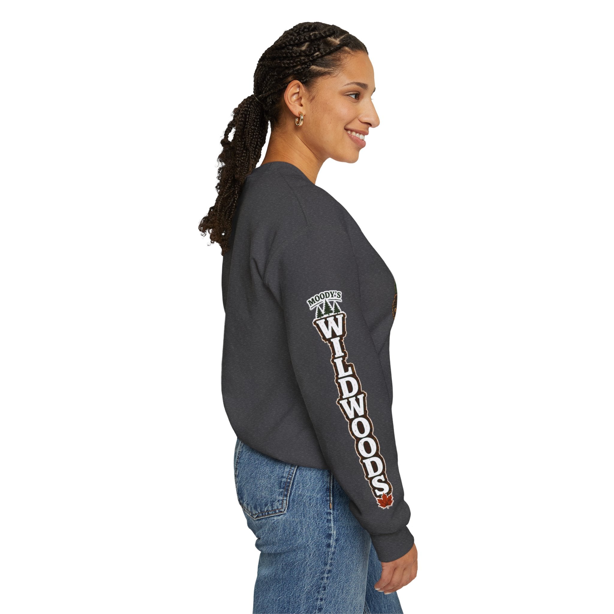 Crewneck Sweatshirt — Moody's Wildwoods Campground Graphic (Autumn Leaves)