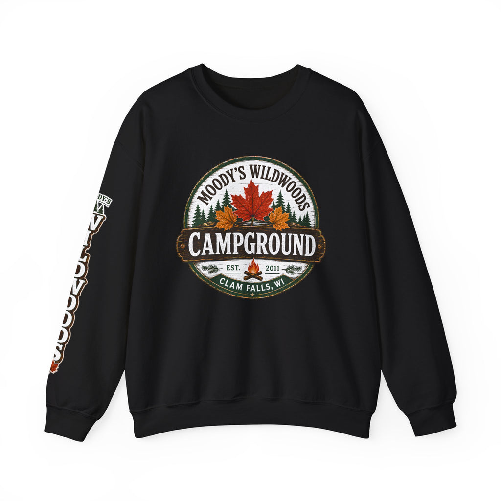 Crewneck Sweatshirt — Moody's Wildwoods Campground Graphic (Autumn Leaves)