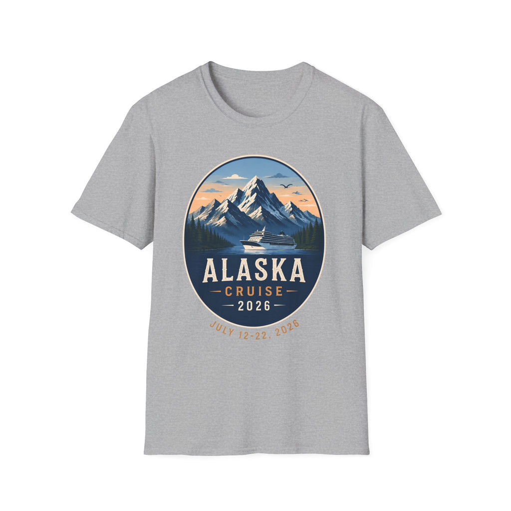 Alaska Cruise T-Shirt — Scenic Mountain & Ship Souvenir Tee (2026)
