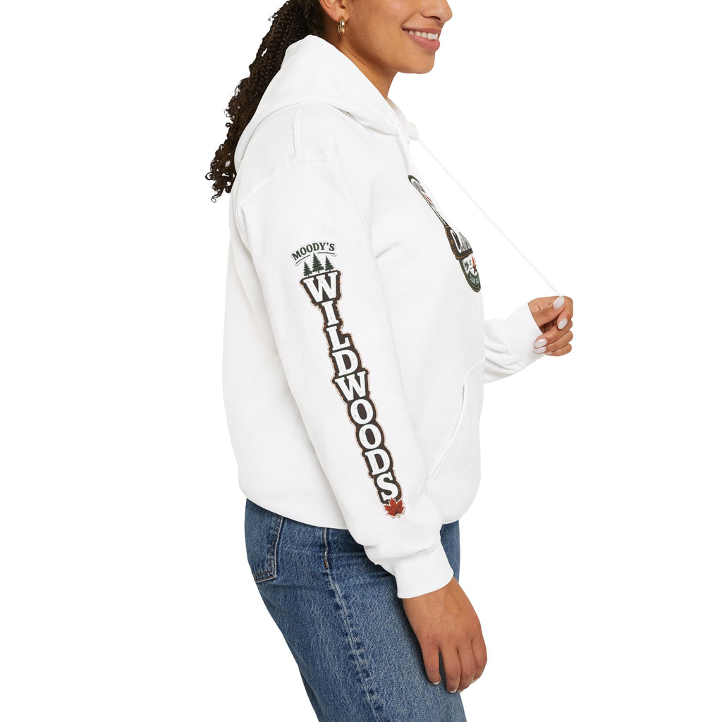 Campground Hoodie — Moody’s Wildwoods Retro Camping Logo Sweatshirt