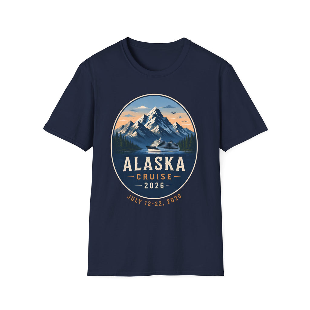 Alaska Cruise T-Shirt — Scenic Mountain & Ship Souvenir Tee (2026)