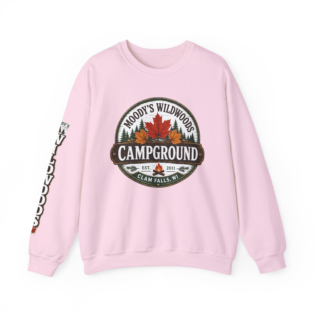 Crewneck Sweatshirt — Moody's Wildwoods Campground Graphic (Autumn Leaves)