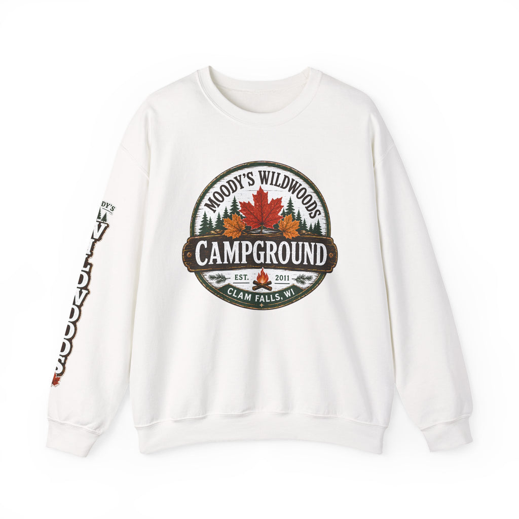 Crewneck Sweatshirt — Moody's Wildwoods Campground Graphic (Autumn Leaves)