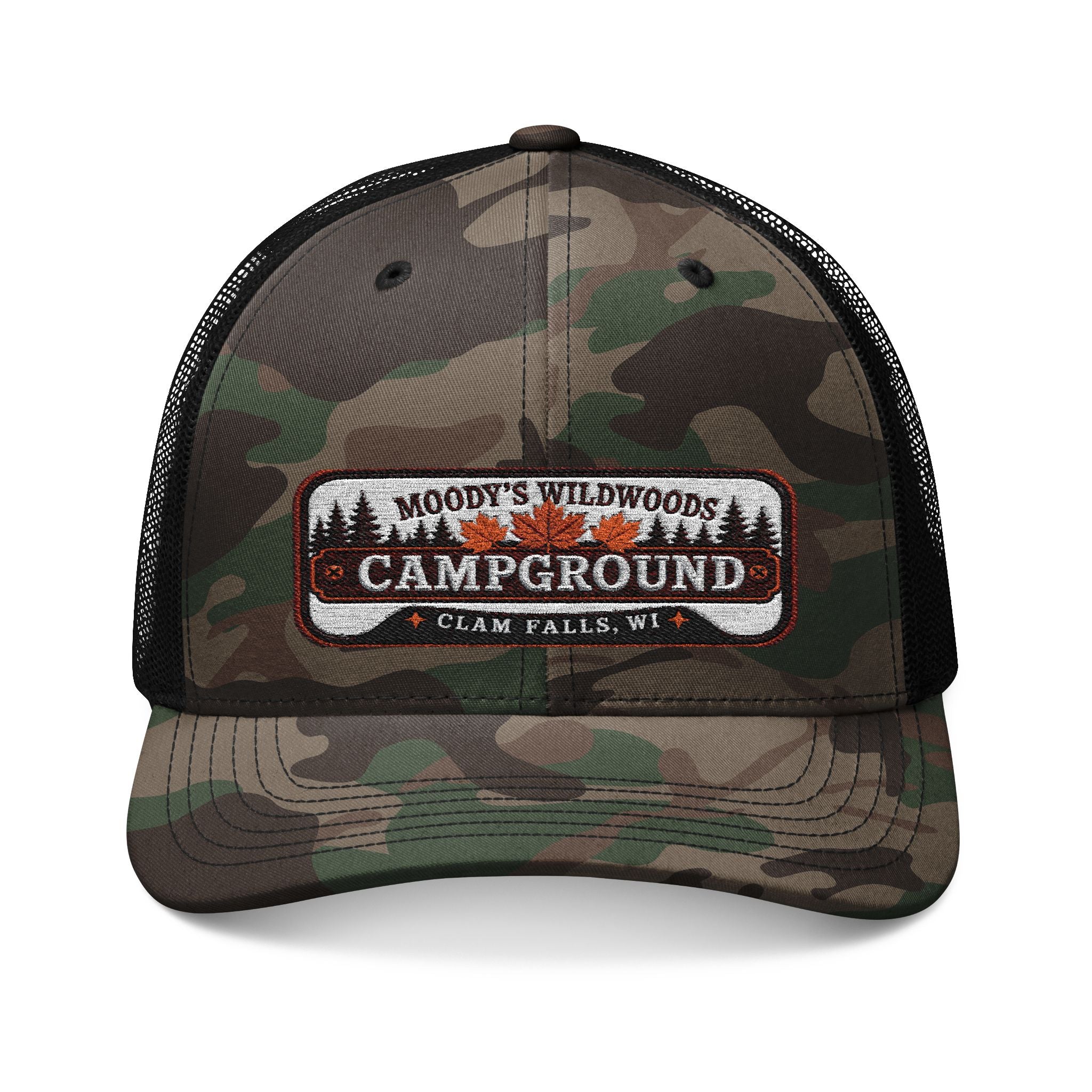 Moody's Wildwoods Camouflage Trucker Hat (Embroidery)
